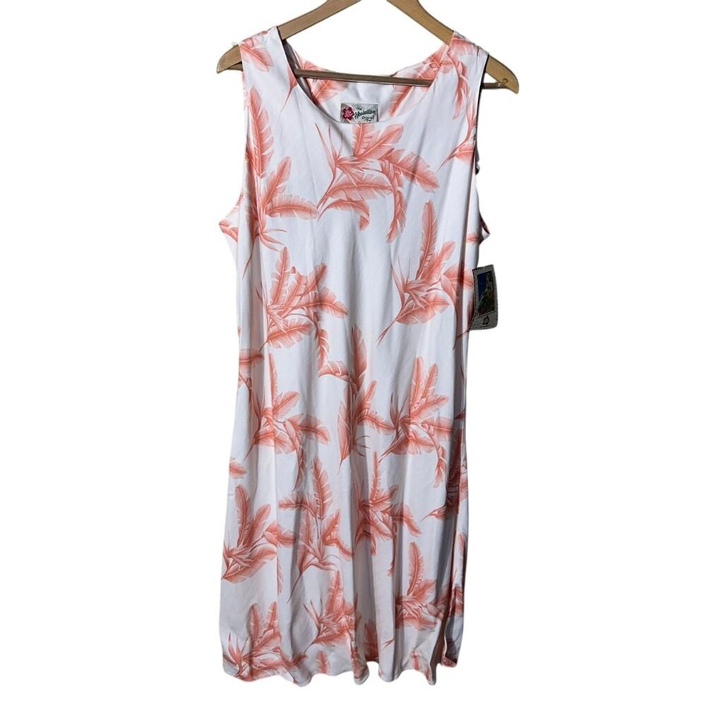 NEW Hilo Hattie Vintage Tropical Palm Leaf Dress Size XL - Picture 3 of 9